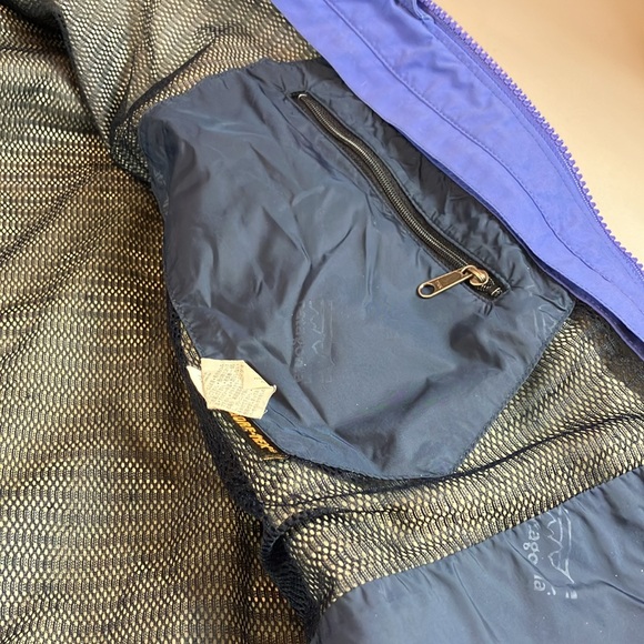 Patagonia Women's Medium Blue Gor-tex 2 Way Zipper Closure Hooded Lined Jacket - Picture 9 of 11